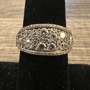 Diamonique ring in sterling silver